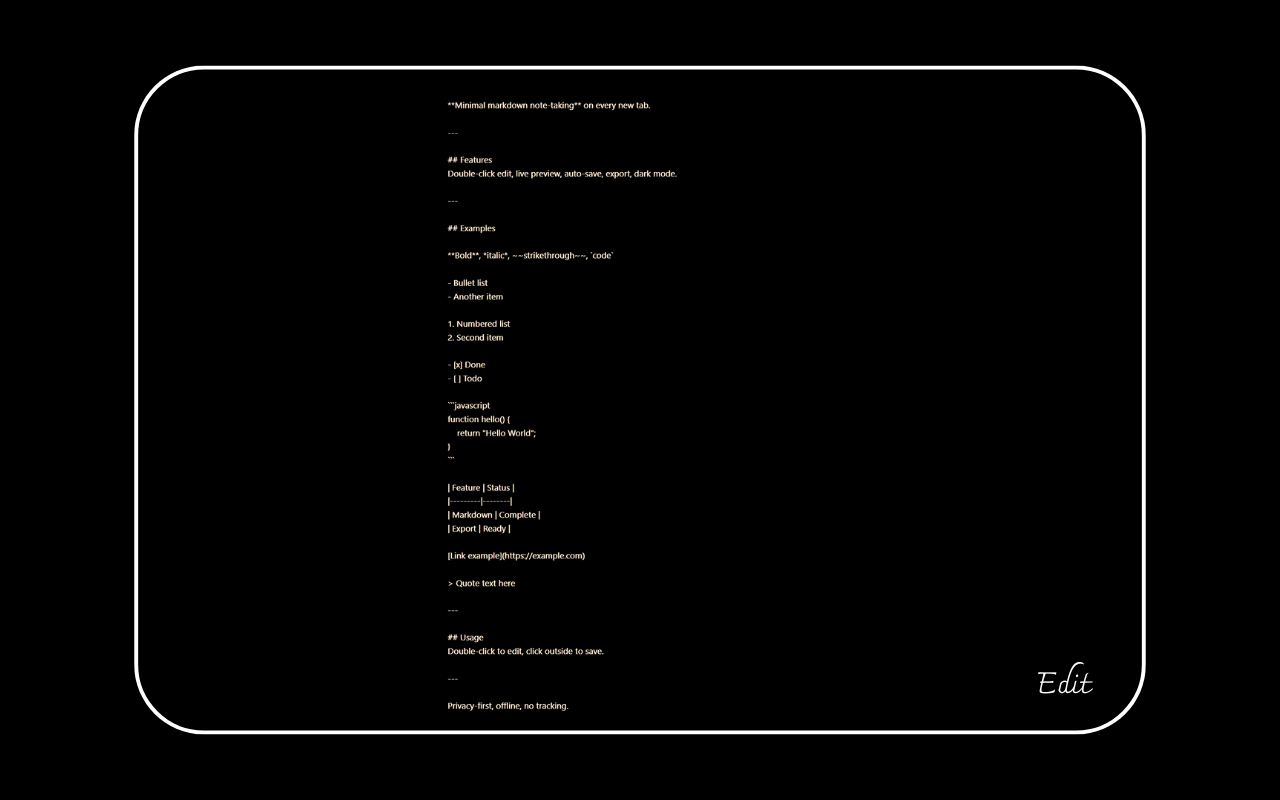 Edit mode - dark theme